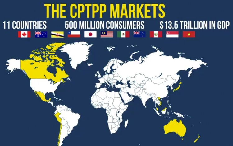 Uruguay pide su adhesión al CPTPP